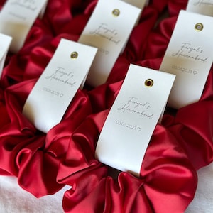 Scrunchies as a guest gift | Bridesmaid gift | Henna gift | Bachelorette gift | Bridesmaid proposal | JGA gift