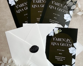 Henna invitation cards / Kına davetiyesi
