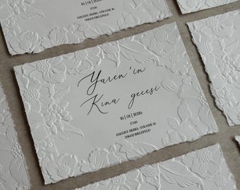 Henna Invitation Cards | Personalized Henna Invitations | Henna Invitations with Flowers | Oriental Henna Cards | Henna Evening Invitations