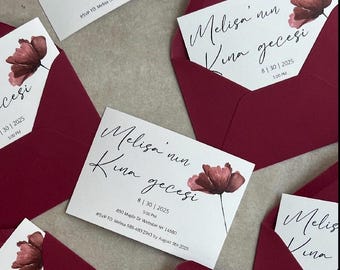 Henna invitation cards / Kına davetiyesi