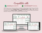 Customizable Monthly Budget Spreadsheet | Google Sheets Budget Template | Excel Expense Tracker | Financial Planner excel budget