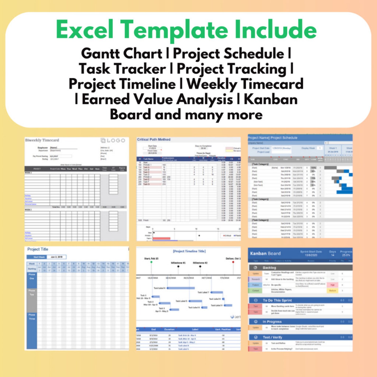 Excel Template - 39 Set Project Management Excel Template : Gantt Chart ...