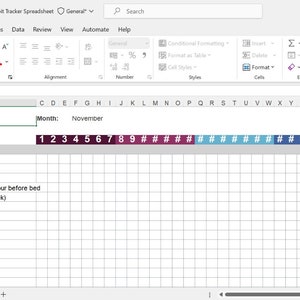 Habit Tracker Spreadsheet Google Sheets Excel Template Daily Habit Planner Goal Tracker Weekly Habit Goal Planner Monthly Habit Routine