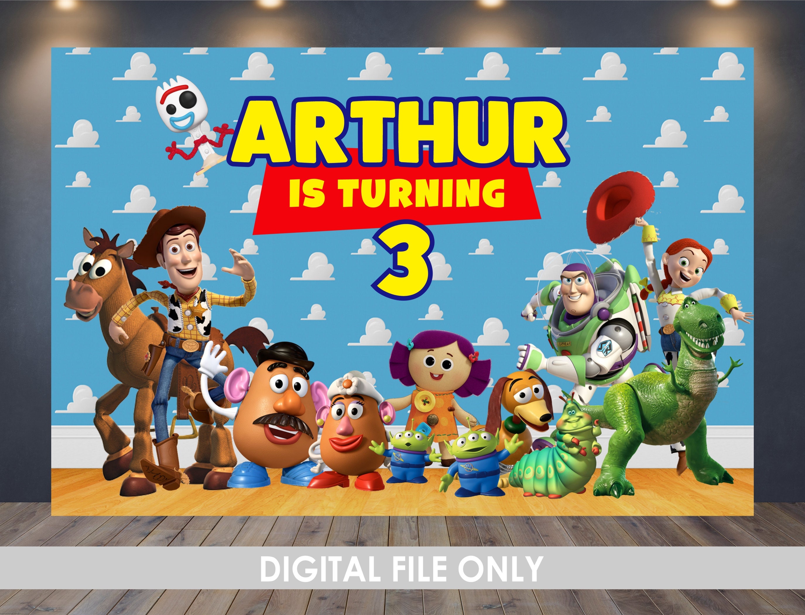 Custom Toy Story Birthday Banner, Toy Story Vinyl Banner, Toy Story