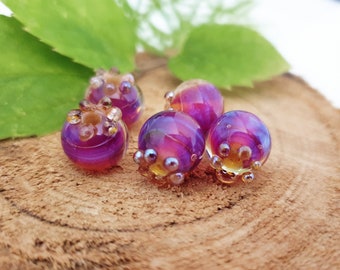 MAGICAL FAERIEBERRIES GLASS Beads, 10mm Delicate Beautiful Fantasy Faery Bead, Artisan Faerie Berry Unique Beads, Special Fairy Beads, 1pc