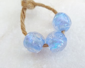 MAGICAL WATER STONES Glass Beads, Lampwork Glass Beads, Beautiful Organic Water Fairy Glass Beads, Fantasy Fairy Trading Bead, 1pc