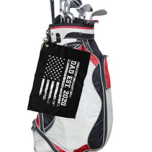 Golf Towel, Father's Day Gift, DAD est American Golf Towel, Golf Accessories, Golf Gift, Golf Towel for Dad, Golf Towel for Men,