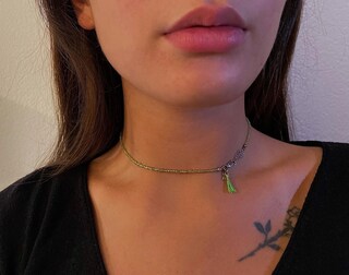 Collana Girocollo Con Pendente Foglia Di Ginkgo In Argento, Catena Con Chiusura A Moschettone, Stile Minimal Boho, Per Donna E Ragazza