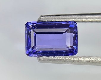 Gema de tanzanita AAA, forma octogonal, piedra suelta (0,85 quilates)