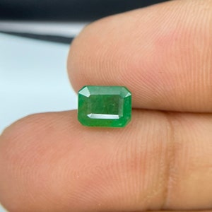 Emerald  Cut, Zambian Emerald, Natural Emerald, Fine Ring Size Emerald, Loose Emerald For Jewellery Making, 1.25 Carat, 7.30x5.60x4 MM