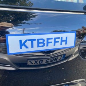 KTBFFH Car Bumper Sticker, Keep The Blue Flag Flying High, Chelsea, Fan, Supporter, Present, Subtle, Gift, Kids Bedroom Door, Van, Lorry