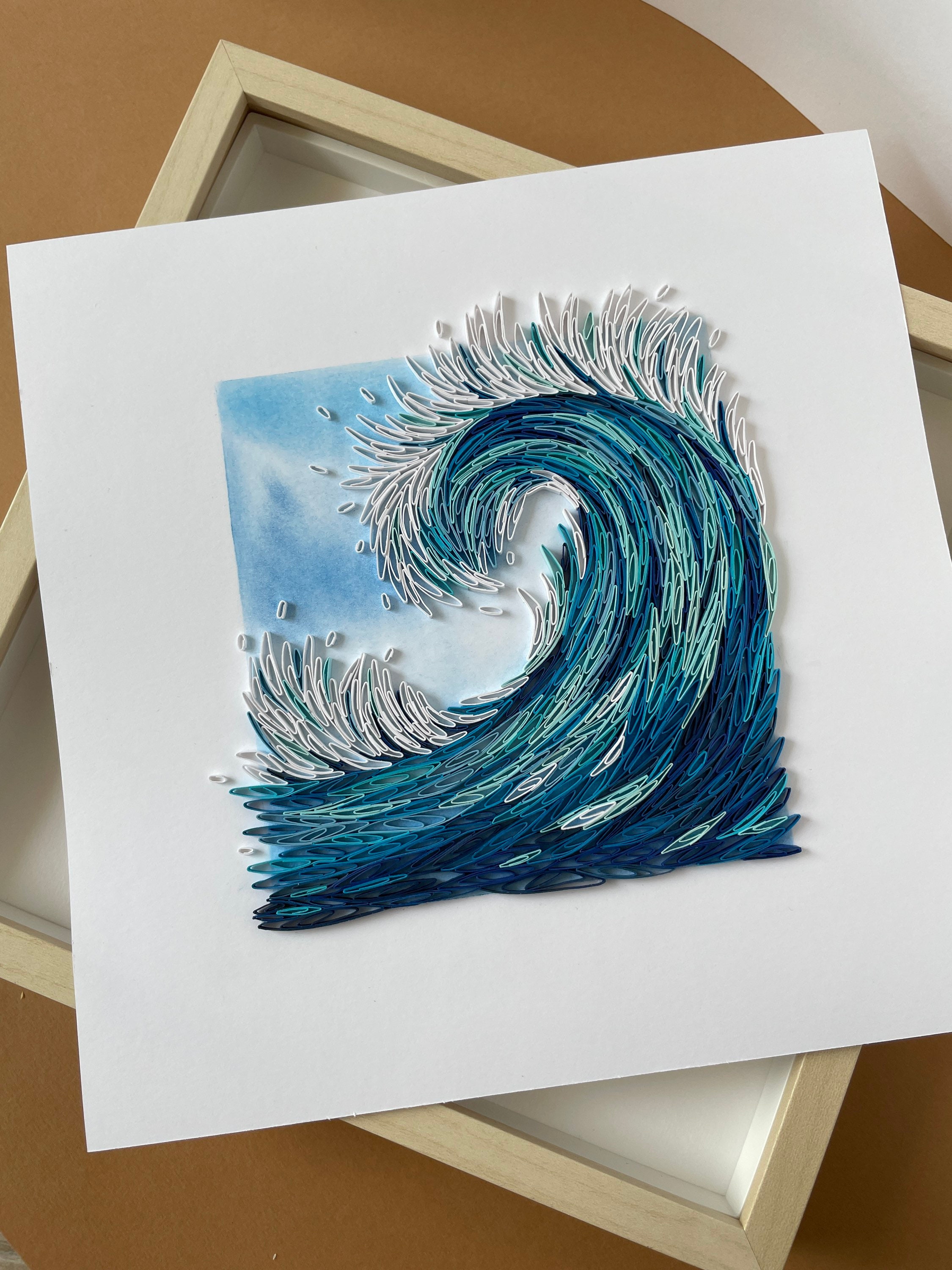 陶板画　額入り　海　海岸　波 送料無料！波行き際波紋アートパネル 沖縄 ハワイ