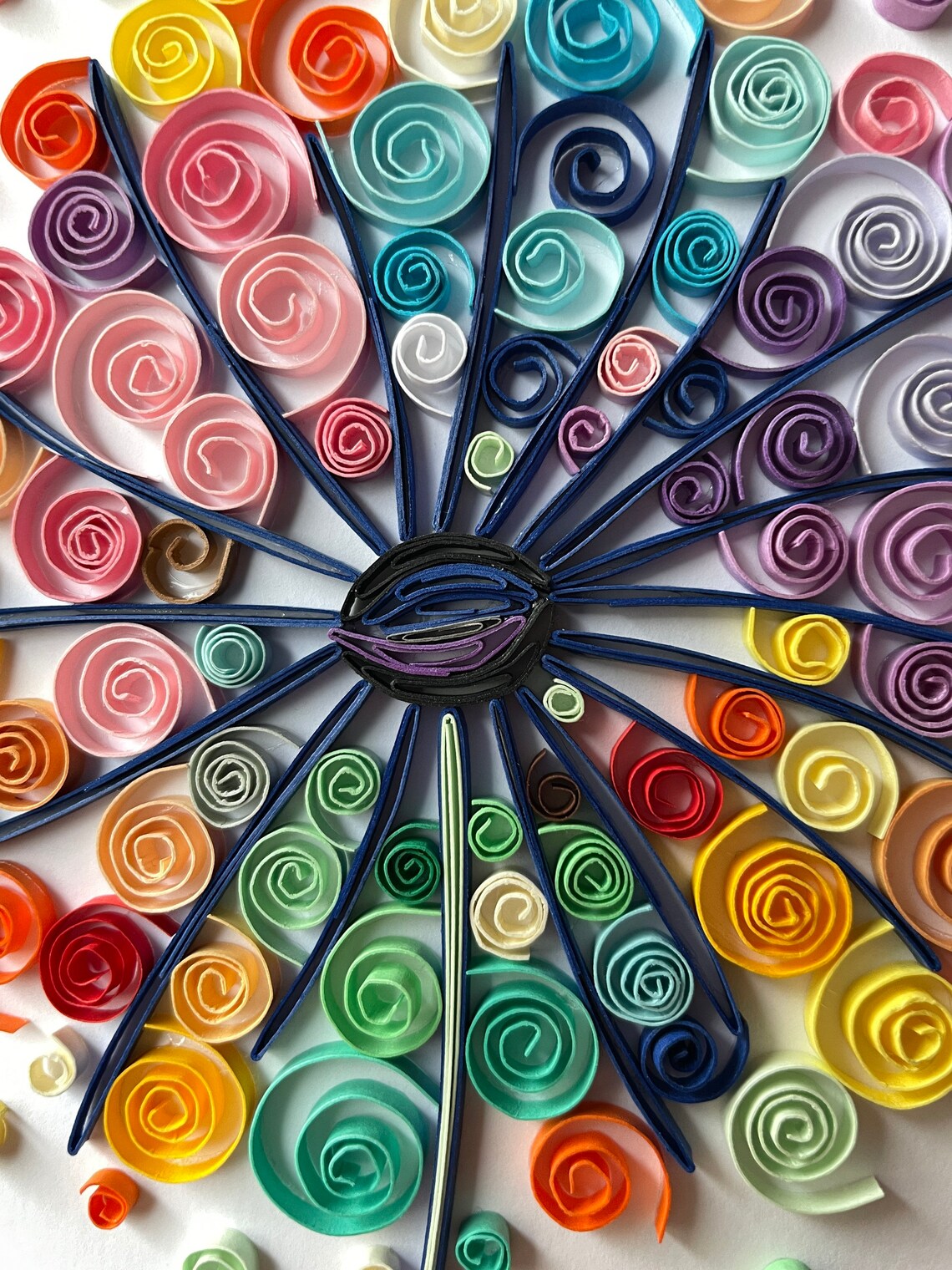 Quilling Dandelion Paper Flowers Wall Art Handmade Etsy