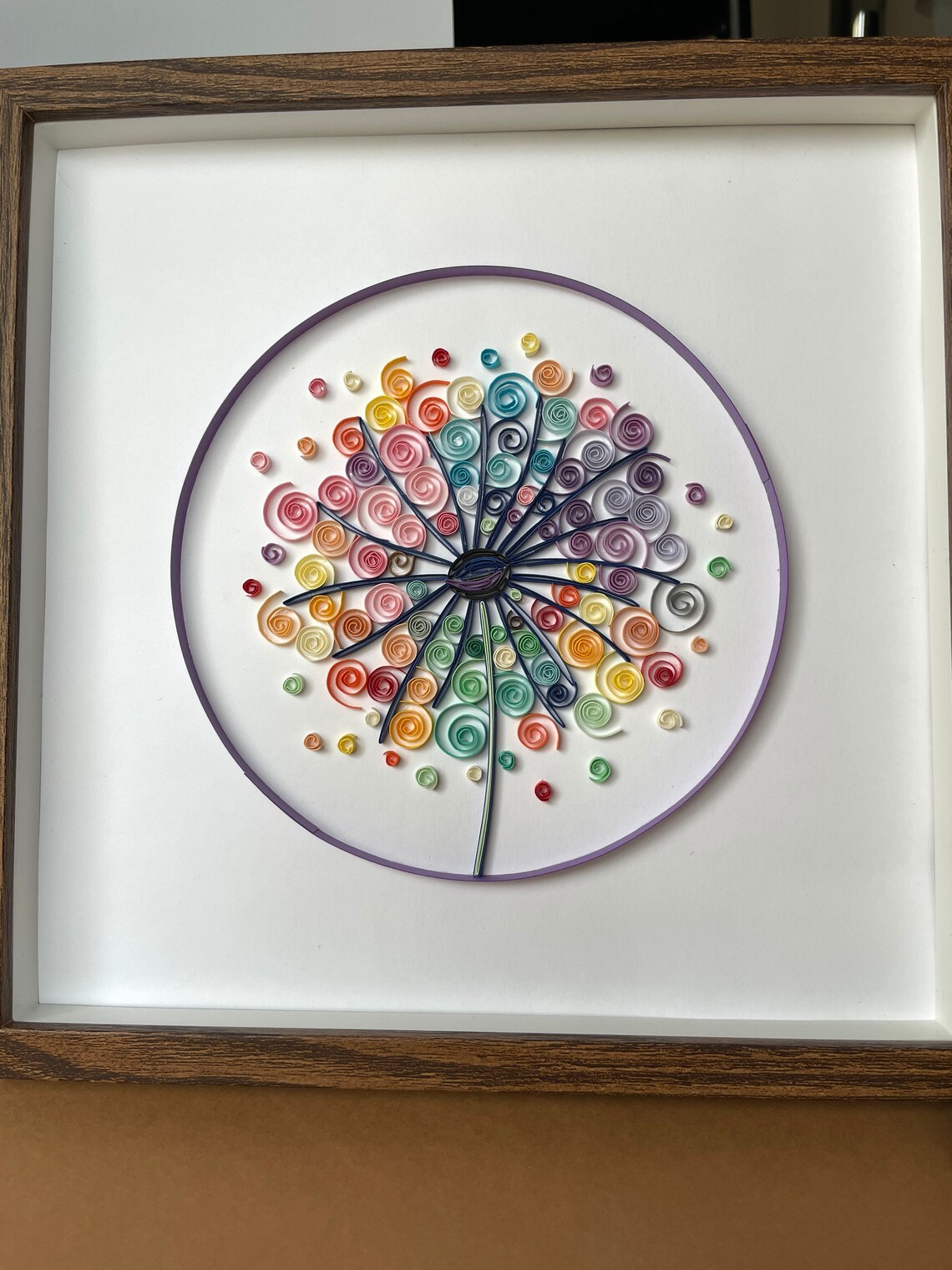 Quilling Dandelion Paper Flowers Wall Art Handmade Etsy