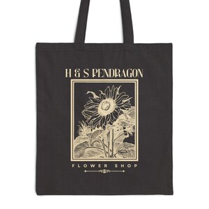 H&S Pendragon Flower Shop Canvas Tote Bag | Sophie and Howl Tote | Anime Tote Bag | Anime Gift