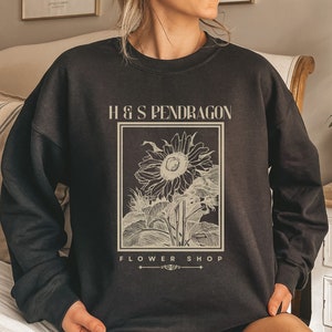 Sudadera de H&S Pendragon Flower Shop / Sudadera de Miyazaki / Sudadera de Howl y Sophie / Sudadera de anime / Regalo otaku, merchandising de anime sutil