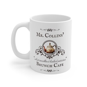 Mr. Collins Brunch Cafe Mug, What Excellent Boiled Potatoes, Pride and Prejudice Mug, Jane Austen Mug, Bookish Mug, pride and prejudice gift