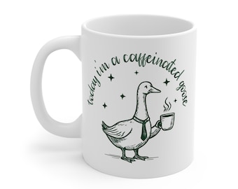 Funny goose mug silly coffee cup goose lover gift coffee lover cups goose meme mug serious goose funny coffee gifts today I'm a goose