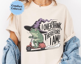 Comfort Colors® Overthinking shirt hang on let me overthink this tshirt adult humor shirt mental health tee funny shirt for women