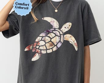 Sea turtle shirt Comfort colors® vintage sea turtle shirt summer tee women trendy oversized shirt beach tshirt save the turtles ocean tee