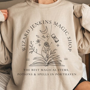 Wizard Jenkins Magic Shop Sweatshirt | Howl Pendragon Crewneck | Miyazaki Sweatshirt | Howls moving castle inspired