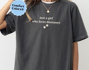 Womens Dinosaur shirt minimalist dinosaur t-shirt Comfort Colors® dino tee dinosaur gifts birthday gift tee dinosaur birthday sweatshirt