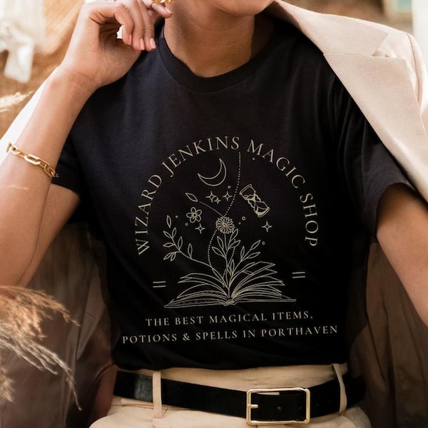 Wizard Jenkins Magic Shop T-Shirt | Howl Pendragon Shirt | Miyazaki tee | Howls Castle inspired, subtle anime shirt
