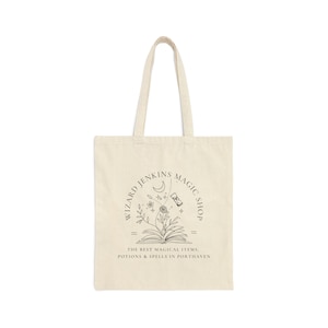 Wizard Jenkins Magic Shop Canvas Tote Bag | Howls Moving Castle tote | anime tote bag | miyazaki cotton tote bag | howls castle