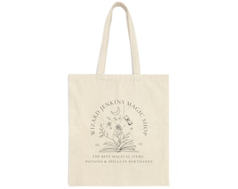 Wizard Jenkins Magic Shop Canvas Tote Bag | Howls Moving Castle tote | anime tote bag | miyazaki cotton tote bag | howls castle