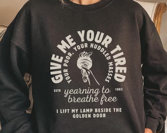 Chemise d'immigration, sweat-shirt des droits de l'homme, citation de liberté de dame, t-shirt anti-racisme, t-shirt d'immigration, chemise d'activisme, plus d'expulsion
