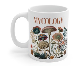 Mycology Mug | Mushroom Mug | fungi mug | gift for plant lover | foraging mug | magic mushroom | forest mug | mushroom mugs | witchy mug