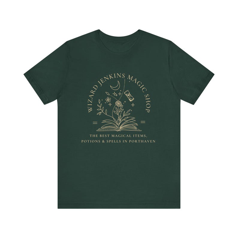 Wizard Jenkins Magic Shop T-Shirt | Howl Pendragon Shirt | Miyazaki tee | Howls Castle inspired, subtle anime shirt Forest