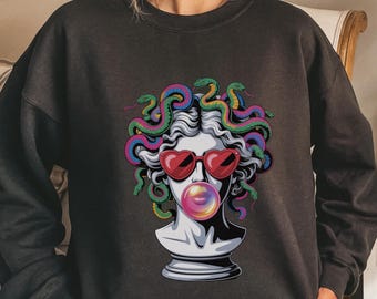 Greek mythology sweatshirt medusashirt girls will be girls sweater women empowerment crewneck goddess shirt
