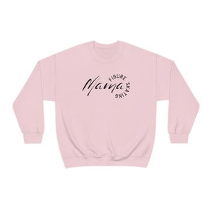 Figure Skating Sweatshirt | Figure Skating Mama | ice skating sweatshirt | mother's day gifts | ice skating gifts | figure skater apparel Light Pink
