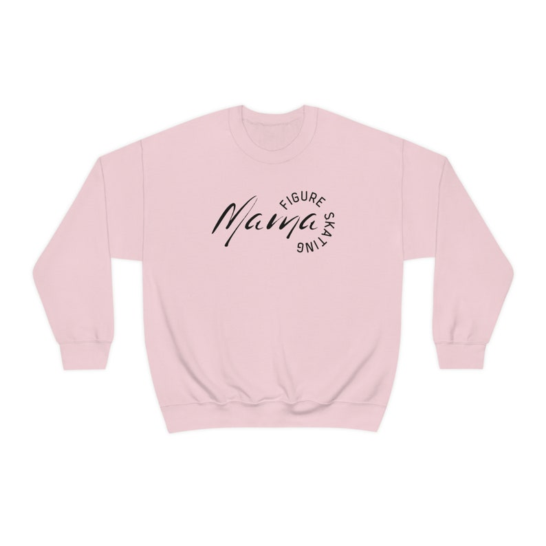 Figure Skating Sweatshirt | Figure Skating Mama | ice skating sweatshirt | mother's day gifts | ice skating gifts | figure skater apparel Light Pink
