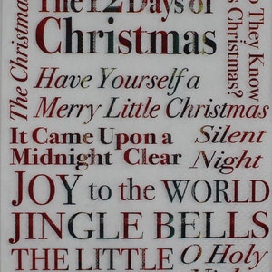 Decoupage Guest Napkins / Christmas Songs