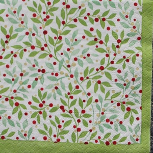 Decoupage Cocktail Napkins / Twining Greenery