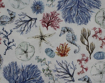 Decoupage Cocktail Napkins / Blue Coastal