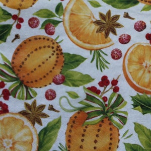 Decoupage Cocktail Napkins / Christmas - Orange Spice