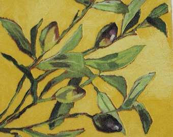 Decoupage Cocktail Napkins / Olive Branch