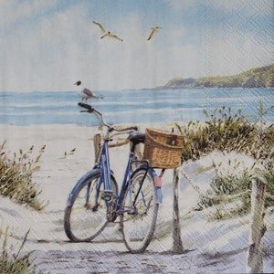Decoupage Lunch Napkins / Beach Bike