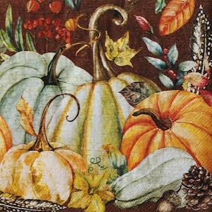 Decoupage Lunch Napkins / Sweet Pumpkins