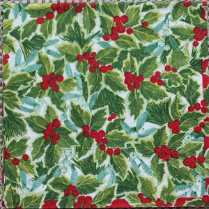 Decoupage Cocktail Napkins / Christmas Holly & Mistletoe