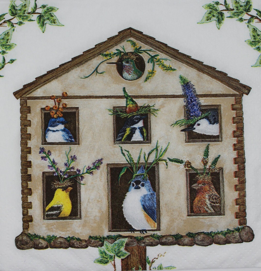 Decoupage Cocktail Napkins / House Party Etsy