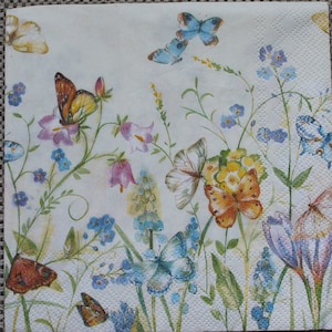 Decoupage Lunch Napkins / Spring Garden
