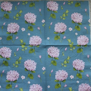 Decoupage Lunch Napkins / Hydrangea Print