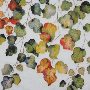 Decoupage Cocktail Napkins / Bright Fall Leaves