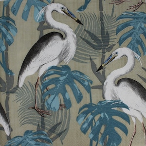 Decoupage Lunch Napkins / Egret