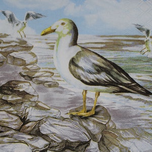 Decoupage Lunch Napkins / Seagull