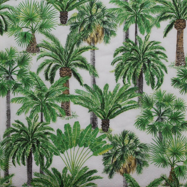 Decoupage Cocktail Napkins / Palm Trees